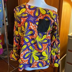 SGTC Deconstructed Ankara Cotton Fabric Top